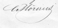 1861 Persönliche Unterschrift Regimentskommandant Möraus Carl